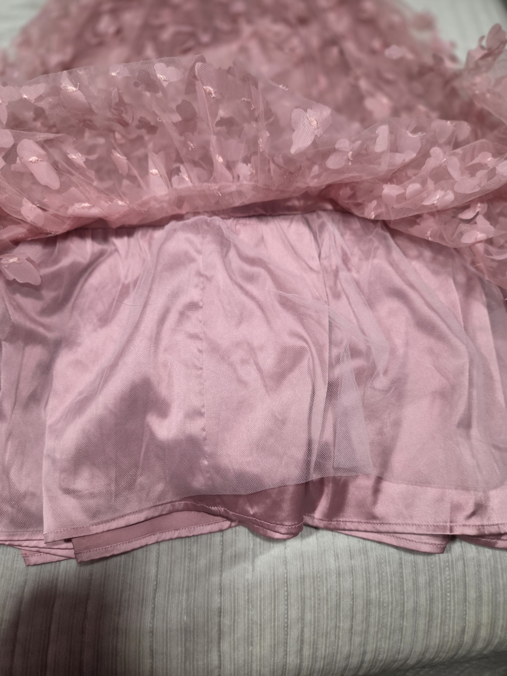 Formal Butterfly Applique A-Line Dress - Picture 8 of 9